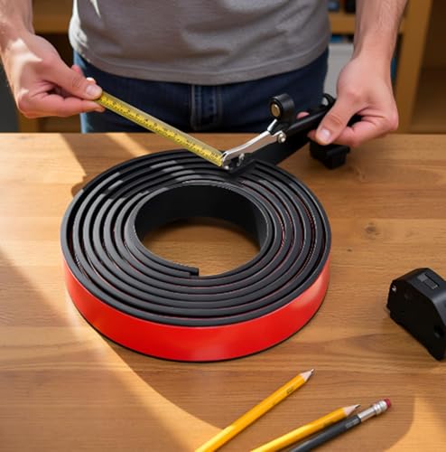 Gummistreifen selbstklebend 50mm(B) x3mm(D) x300cm(L),Neopren Gummimatte Gummiplatte,Vollgummi Gummiprofil,für DIY-Dichtungen,Bodenbeläge Schutz,Isolation, Anti-Ruts