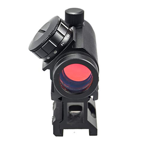 Hauska Tactical Red Dot Sight 1x25 1” Inch Riser Picatinny Mount Co witness Iron Sight 1 Inch Height 1/3 co-witness Red Dot Reflex Sight Scope - Image 6