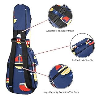 Housse pour ukulélé avec fond bleu – Rembourrage en éponge de 10 mm d’épaisseur – 53,3 cm – Avec sangles réglables pour… - Les Beatles, Paul McCartney, John Lennon, RIngo Starr, George Harrison Housse pour ukulélé avec fond bleu - Rembourrage en éponge de 10 mm d'épaisseur - 53,3 cm - Avec sangles réglables pour… – Image 3