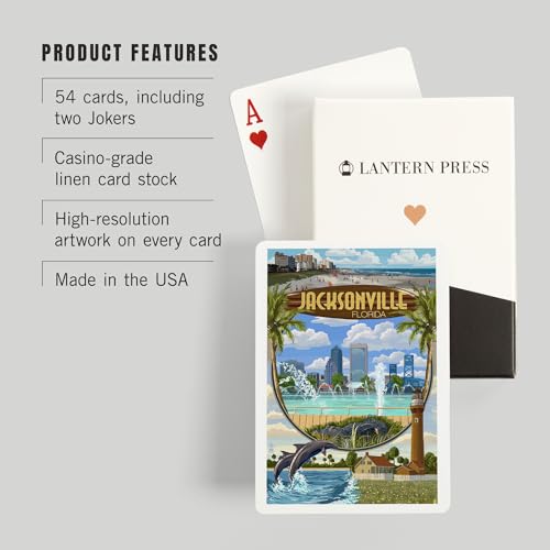 Baraja de 52 cartas tamaño póker Jacksonville Florida miniatura 3