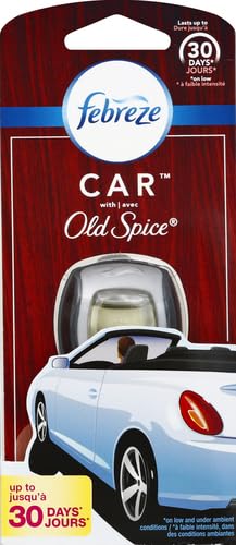 Image of Febreze Car Odor-Eliminating Air Freshener Vent Clip, Original Old Spice Scent, 1 count