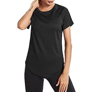 Wayleb Women’s Sports T-Shirt Short Sleeve Wrinkle Resistant Quick Dry Top Tops