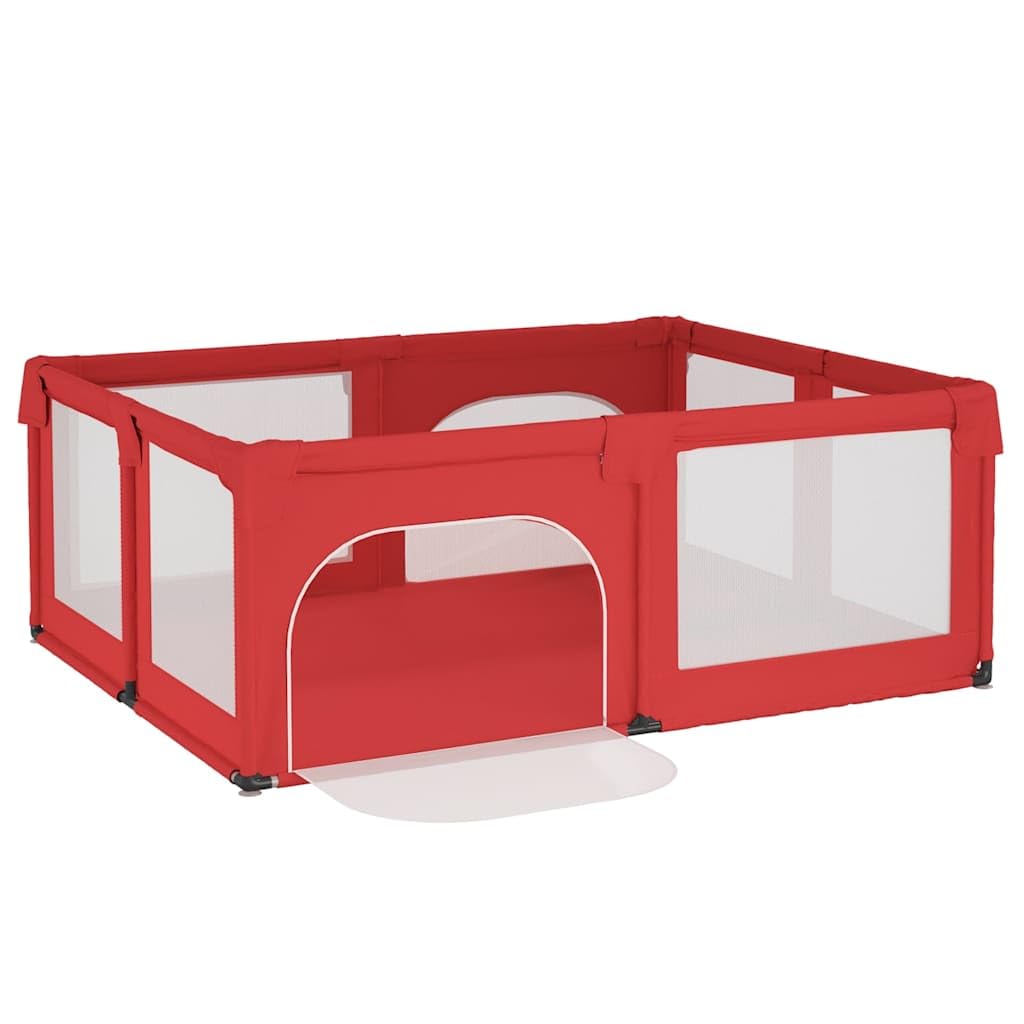 Parque infantil de 2 puertas, color rojo