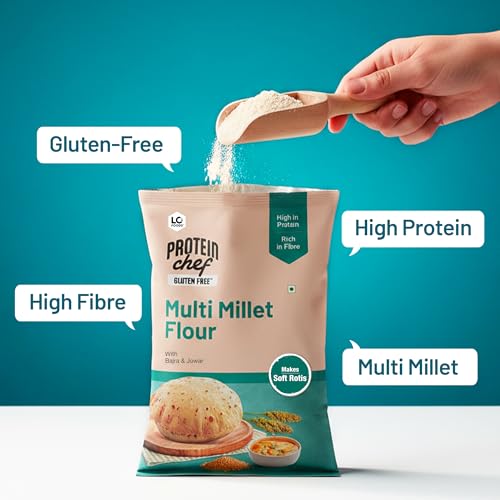 Image of Lo Foods Gluten Free Multigrain Atta 5 Kg, Multi Millet Flour, High Fibre, High Protein, Gluten Free Atta
