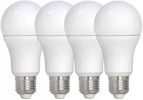 Kit de 4 Lâmpadas LED 9W 6500K Luz Branca Fria Soquete E27 para Iluminação Residencial e Economia de Energia