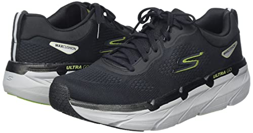 Image of Skechers Max Cushioning Premier - Perspective, Black /Lime, 7.5