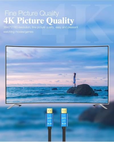 Image of MICROWARE 4K Uhd Hdmi Cable High Speed 18Gbps Hdmi 2.0 Cord Supports 4K@60Hz Uhd|2160P|1080P|Ethernet|3D|Audio Return (Arc) Compatible For Tv|Laptop|Pc|Monitor And Projector (4K, 15M)