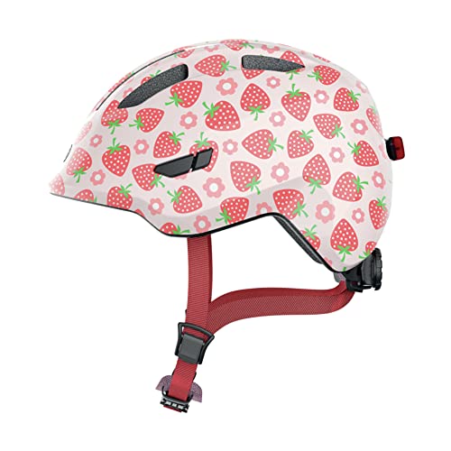 Abus Smiley 3.0 LED Casque de vélo Unisex, Rose (Rose Strawberry), S (45-50 cm)