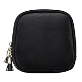 Jingmiger Bolsa de joyas de viaje - Doble capa con cremallera - Múltiples compartimentos Soporte de anillo de viaje, para mujer, madre, novia, anillo, pendiente, collar, pulsera, hotel