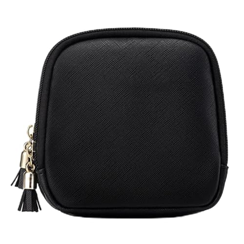 Generico Joyero de viaje – Bolsa de dos capas con cremallera de moda – Joyero dividido para viajes, para anillos, pendientes, collares, pulseras, ideal para hombre, mujer, madre, novia,