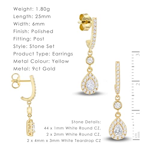 Boucles d'oreilles or jaune cristal vert anti ternissement - 4