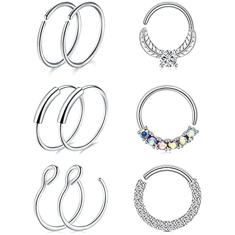 Longita 20G Stainless Steel Nose Ring Set Cover