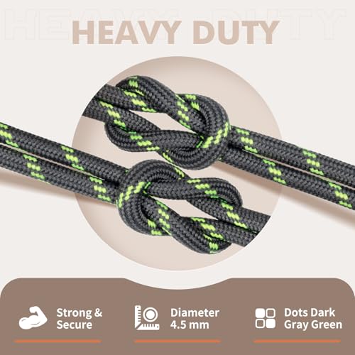 Image of Stepace 2 Pairs Round Heavy Duty Boot Laces for Hiking and Work Boots