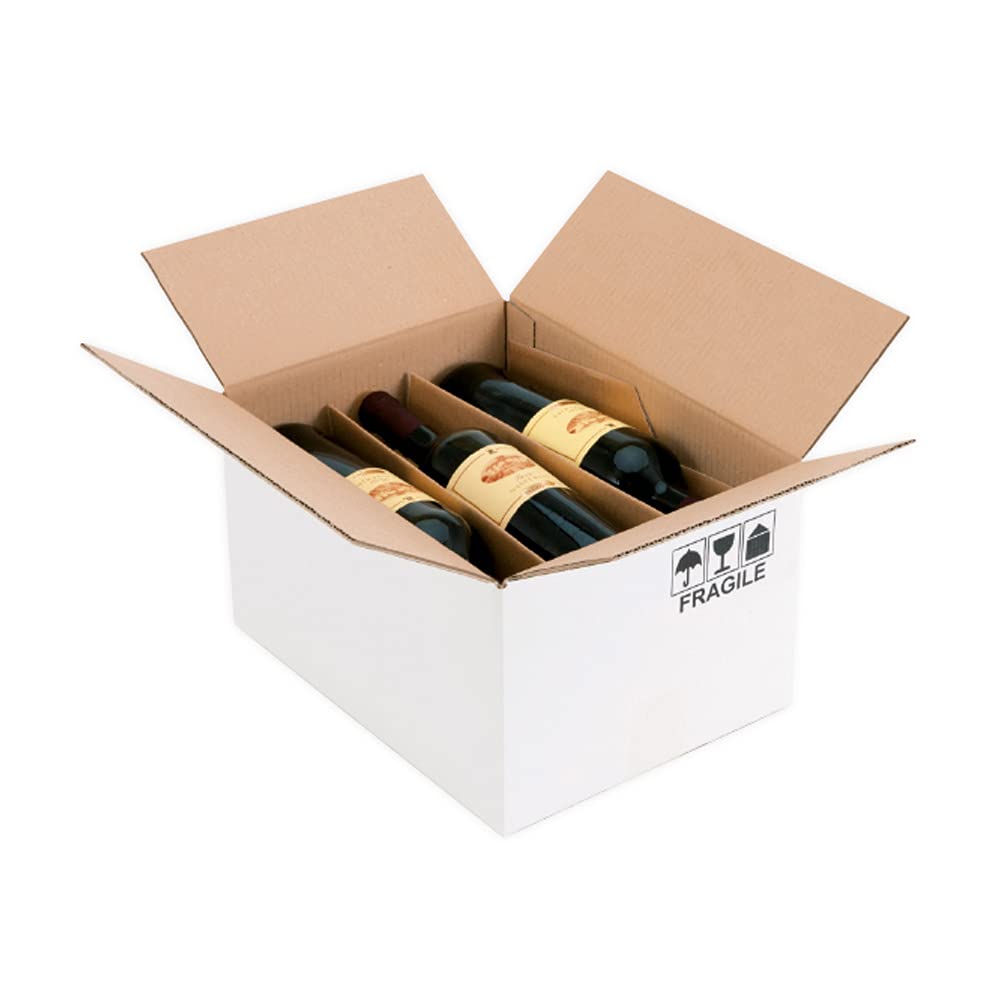 Propac Z-BOM6Z Scatola per 6 Bottiglie orizzontale, 33 x 25 x 18,5 cm, Set di 15 pezzi