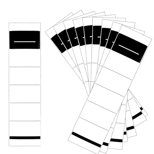 50 Stück Ordnerrücken Selbstklebend,5.4 * 19cm Ordner Rückenschilder selbstklebend Beschriftung,Aufkleber Ordnerrücken selbstklebend breit Etiketten für 8cm Ordner Breit Ordnerrücken
