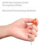 Honeywell Howard Leight by Maximum Corded Disposable Foam Earplugs, 100 Pairs, Orange - Image 4