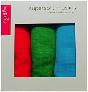 Rainbow Muslin (Red/Green/Blue, Pack of 3)