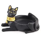 Okuyonic Ashtray 5.1 X 3.5in Egyptian Ashtray Cat Shape Ashtray Tray Smoking Accessories Vintage Ashtray Vintage Resin Ashtray for Home, Hotels, Offices, Cafes Desktop Decor