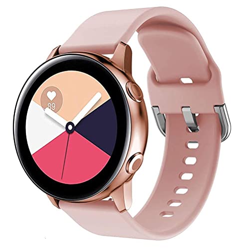 Image of Valente Premium Silicone Buckle 22 mm Watch Strap Compatible with Noise Colorfit Pro 3,Assist,Colorfit Ultra,Oneplus Watch,Fossil Gen 5E, Gen 5(44mm),Realme Watch 2 Pro (Baby Pink)