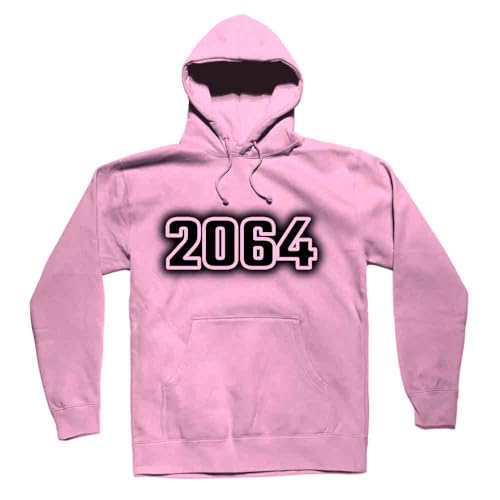 Hoodie 2064 rose clair unisexe aux finitions haut de gamme