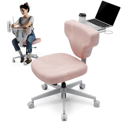 Newtral Freedom-X Criss Cross Legged Chair, Adjustable Laptop Tray for Work & Relax (Pink, Standard) Pink Standard