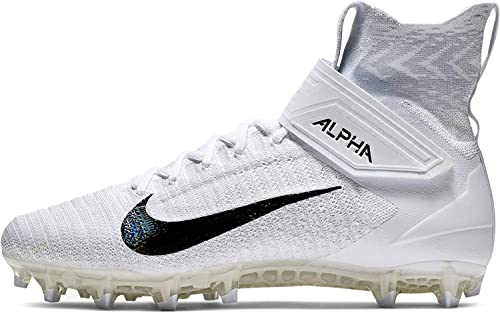 Nike Alpha Menace Elite 2 White-Black AO3374-101 Men's Football Cleats 12 US
