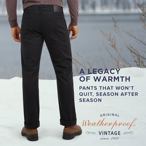 Weatherproof Vintage Fleece Lined Pants - Men's Regular Fit Fleeced Lined Canvas Pants for Mens3