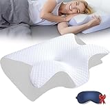 Hicaly Kissen, Hicaly Ergonomisches Kissen, 2025 Neues Nackenstützkissen, ergonomisches Schlafzonen-Design für alle Schlafpositionen, Schlafverbesserung, Halswirbelstütze, Komfort, Gänsedaunenkissen