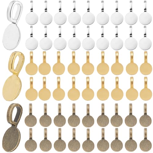 Listado y reviews de Pegamento blanco a granel los mejores 5. 35 SOFPLATE - 1 caja de 120 piezas redondas de pegamento en fianza, almohadilla plana dorada, aleación a granel, base tibetana de plata antigua, ajustes en blanco, dijes de cabujón...