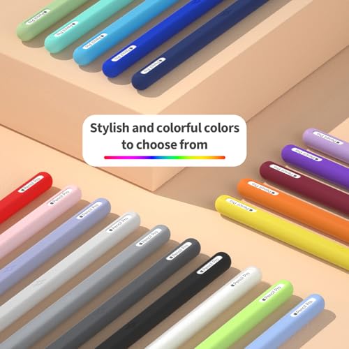 Image of Ultra Thin Protective Pencil Cover for Apple Pencil Pro &Apple Pencil 2nd Gen Silicone Case Sleeve Compatible with Apple Pencil Pro (Dark Blue)