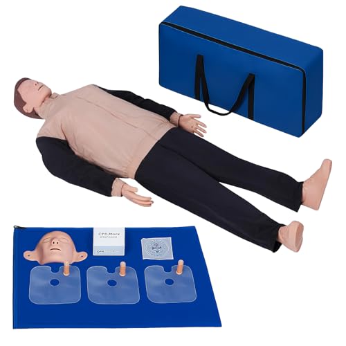 Image of CPR Dummy Manikins Training Kit, Professional CPR Mannequin Test Dummies Adult with Medium Skin MCR Med-ical Accessories, CPR Training Dummy Set for Classroom or Research Centers