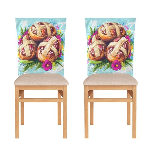 Funda para silla para reuniones familiares, fundas de asiento para sillas, lavable, paquete de 6 bollos de cruz caliente