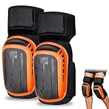 FDKene Rodilleras de Trabajo Profesionales, Rodilleras con Almohadilla de Gel y Espuma, Correas Ajustables con Fácil Fijación para Construcción Jardinería Alicatadores Artesanos Techadores Taller