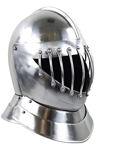 NauticalMart Medieval English Close Helm - 18 Gauge