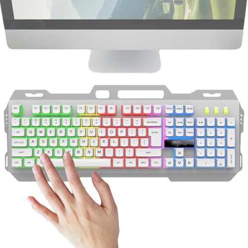 Tastiera meccanica da gioco da estetica con tastiera RGB illuminata da compatta ergonomica da ufficio per computer portatili deskt