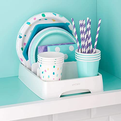 Youcopia Storalid Food Container Lid Organizer, Small 2-Pack, Bpa-Free Adjustable Plastic Lid Storage For Kitchen Cabinet And Drawer Organization, White #TOP5