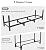 BALIE SPACE 4ft Outdoor Firewood Rack Holder with 8 Support Legs for Indoor Fire Wood Pile Storage, Adjustable Heavy Duty Fire Log Stacker Stand Organizer for Fireplace, Black