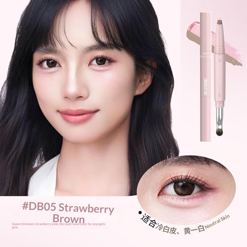 Lápiz de maquillaje dual para debajo del ojo 3D, impermeable miniatura 2