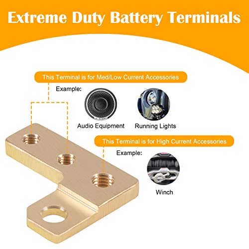Extreme Duty Battery Terminals for Jeep Wrangler JL & Gladiator JT 2018 2019 2020 2021 2022 2023 2024 - Thumbnail 7