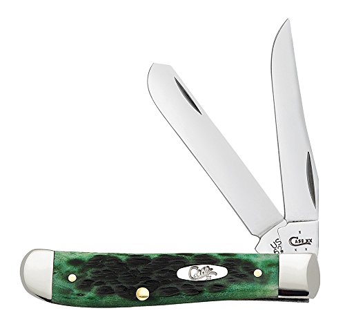 Image of Case WR XX Pocket Knife Pocket Worn Bermuda Green Bone Mini Trapper Item #9772 - (6207 SS) - Length Closed: 3 1 /2 Inches