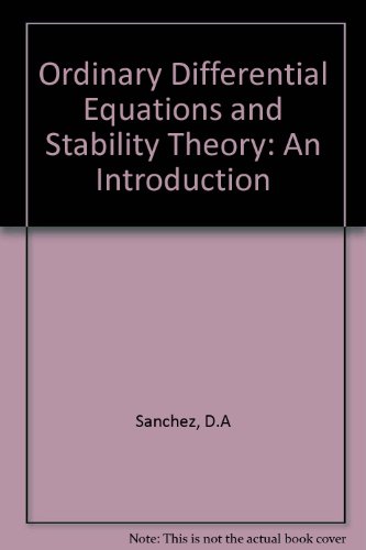 Ordinary Differential Equations and Stability T... B0006BUEQI Book Cover