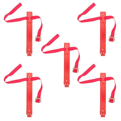 VALICLUD Soportes de Pared para Extintores de Incendios de Hierro, Gancho Correa para Extintores de 2 Kg a 4 Kg, Pack de 5 Unidades, Montaje Seguro para Hogar, Garaje y Barco