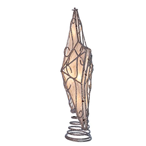 Estrella de Capiz Kurt Adler iluminada con 10 luces caladas para decorar tu árbol 5