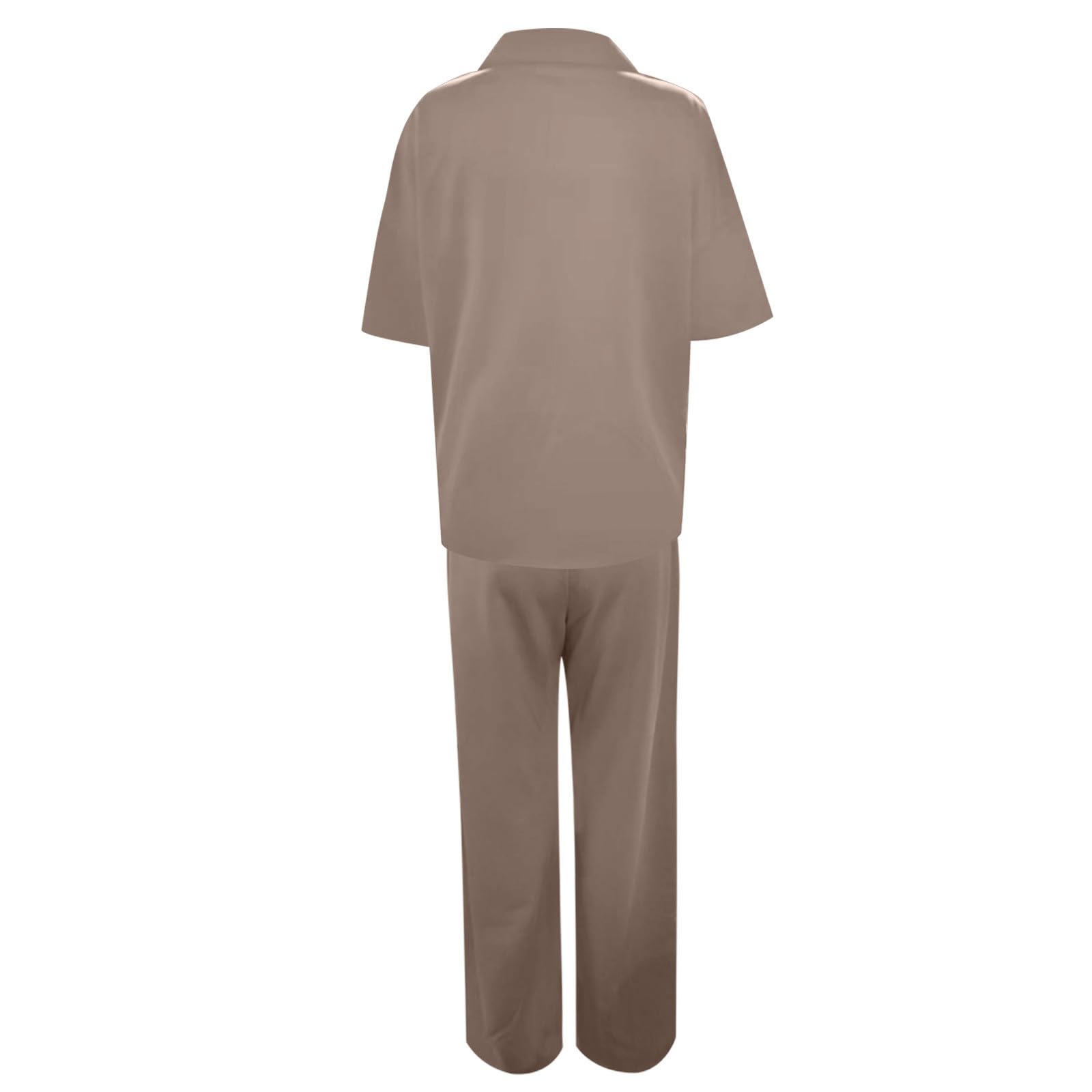 Générique Ensemble Femme 2 Pièces Coton Haut et Pantalon Sport Jogging Survêtement Respirant Léger Souple Doux Confort Quotidien A17