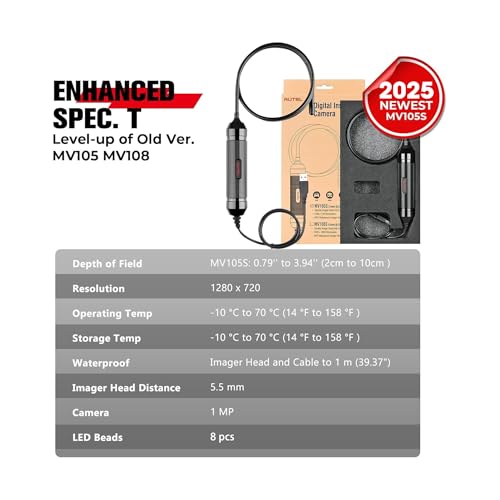 MaxiVideo MV108 Digital Inspection Endoscope Camera for Autel Maxisys MS908P