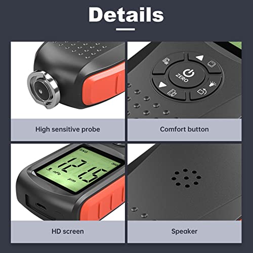 Calibrador de Grosor VC200 Medidor de Grosor para Capa de Pintura de Coche con Pantalla LCD Retroiluminada Ultra Preciso Fe y NFE miniatura 6