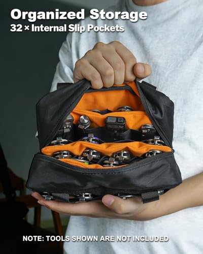 Image of VIPERADE VE40 Knife Display Case with 40 Slots, Folding Knives Storage Holder, Knife Collection Carrier Bag for Folding Knives Flashlights Multitools
