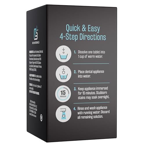 Image of Overnight + Whitening Retainer Cleaner, Remove Stains, Discoloration, and Plaque | 4 Month Supply | Denture Cleanser with Whitening Boost,120 Tablets by M3