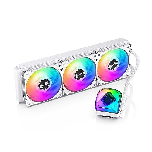 Refroidisseur d'eau liquide TW6 360 ARGB anti-surchauffe pour boîtier PC blanc Intel et AM4 - 2