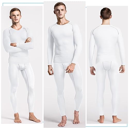 Sillictor Mens Thermal Underwear Sets Top and Bottoms Quick Dry Compression Base Layer Mens UPF 50+ Thermals Underlayer for Ski Football Golf Cycling Hiking,Moisture Wicking Muscle Support - Image 3